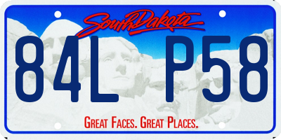 SD license plate 84LP58