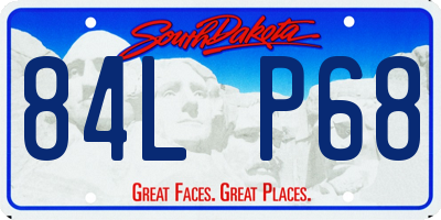 SD license plate 84LP68
