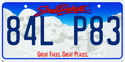 SD license plate 84LP83