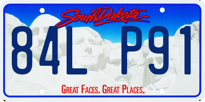 SD license plate 84LP91