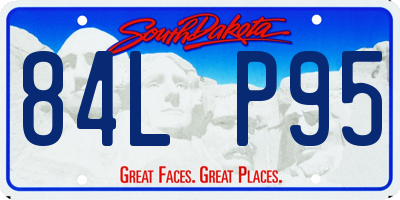 SD license plate 84LP95