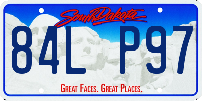 SD license plate 84LP97