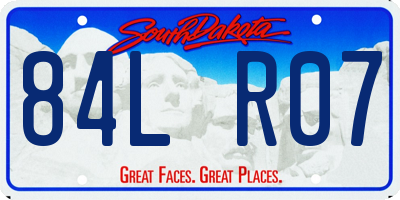 SD license plate 84LR07