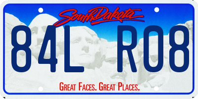 SD license plate 84LR08