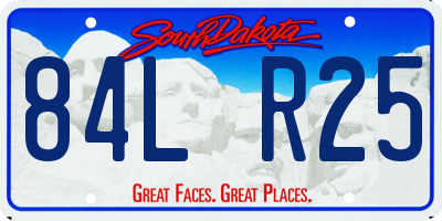 SD license plate 84LR25