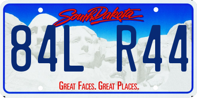 SD license plate 84LR44