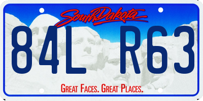 SD license plate 84LR63