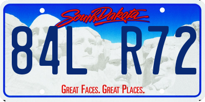 SD license plate 84LR72