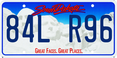 SD license plate 84LR96