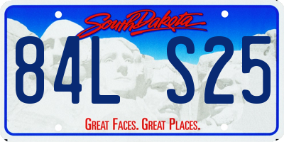 SD license plate 84LS25