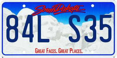SD license plate 84LS35