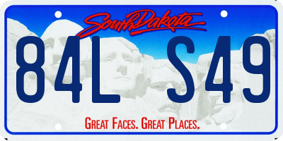 SD license plate 84LS49