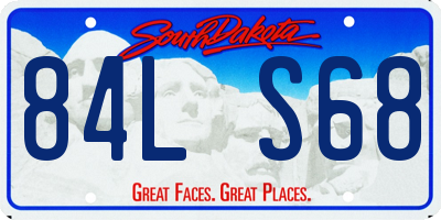 SD license plate 84LS68