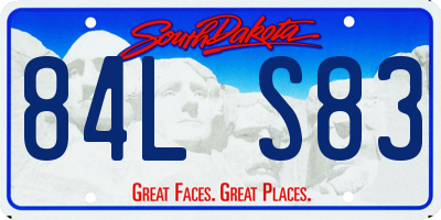 SD license plate 84LS83