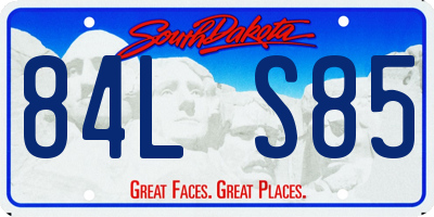 SD license plate 84LS85