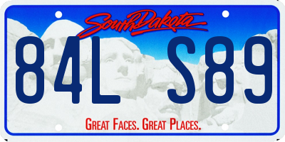 SD license plate 84LS89