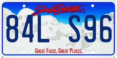 SD license plate 84LS96
