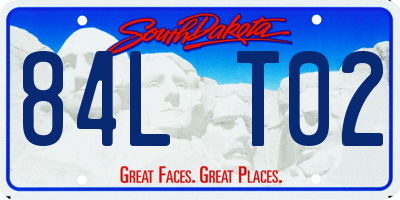 SD license plate 84LT02