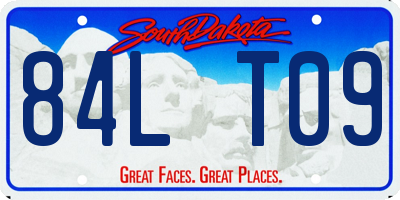 SD license plate 84LT09