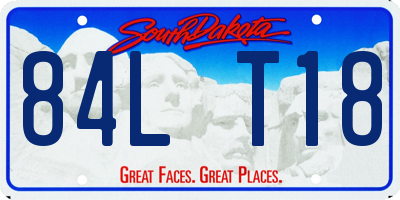 SD license plate 84LT18