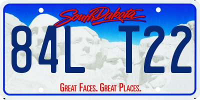 SD license plate 84LT22