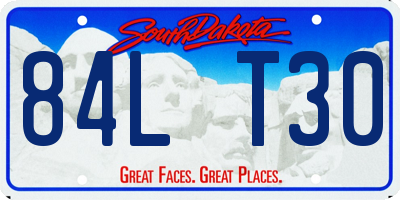 SD license plate 84LT30