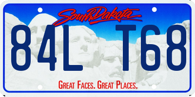 SD license plate 84LT68