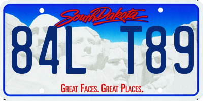 SD license plate 84LT89