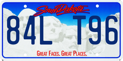 SD license plate 84LT96