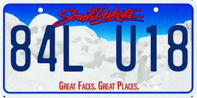 SD license plate 84LU18