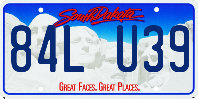 SD license plate 84LU39