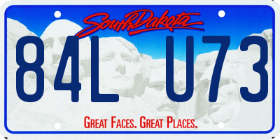 SD license plate 84LU73