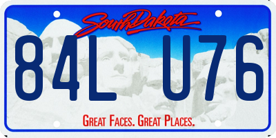SD license plate 84LU76