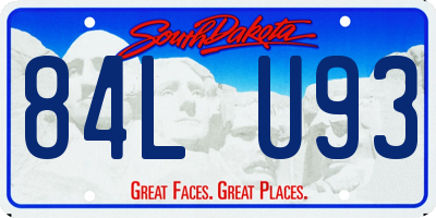 SD license plate 84LU93