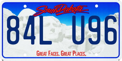 SD license plate 84LU96