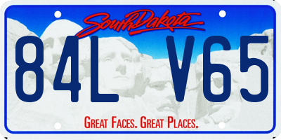 SD license plate 84LV65