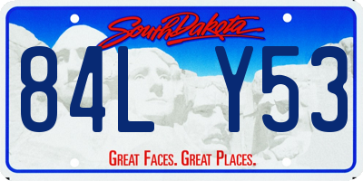 SD license plate 84LY53