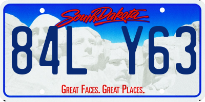 SD license plate 84LY63