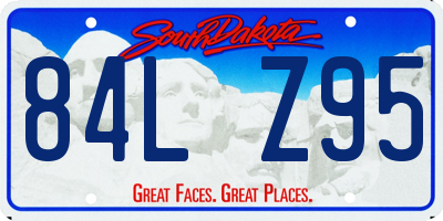 SD license plate 84LZ95