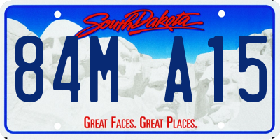 SD license plate 84MA15