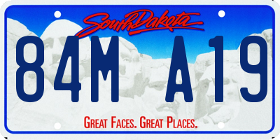 SD license plate 84MA19