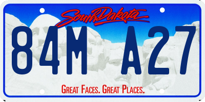 SD license plate 84MA27