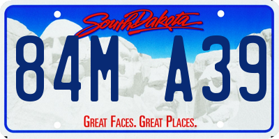 SD license plate 84MA39