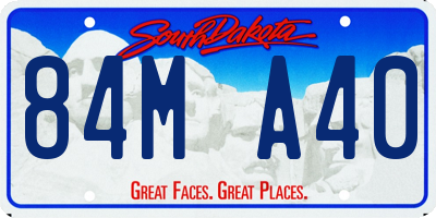 SD license plate 84MA40
