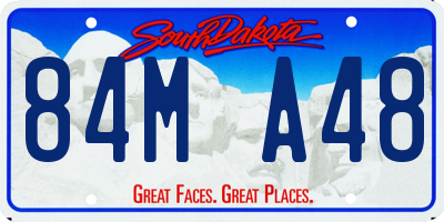 SD license plate 84MA48