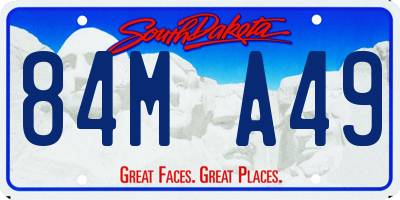 SD license plate 84MA49