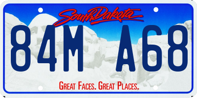 SD license plate 84MA68