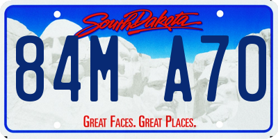 SD license plate 84MA70