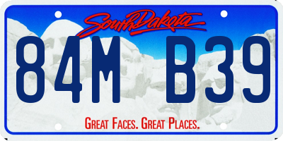 SD license plate 84MB39
