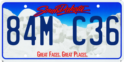 SD license plate 84MC36